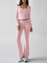 Ribbed Knit Active Two-Piece Outfit