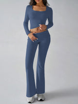 Ribbed Knit Active Two-Piece Outfit