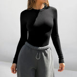 Sleek Sculpted Knit Tee – Curve-Hugging Essential