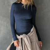 Sleek Sculpted Knit Tee – Curve-Hugging Essential